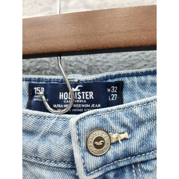 Hollister Womens Ultra High Rise Mom Jeans W32 L27 - Picture 2 of 6